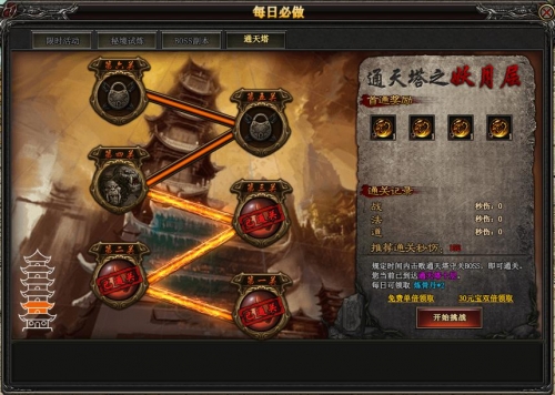 《热血屠龙》通天塔副本说明 《热血屠龙》通天塔副本说明